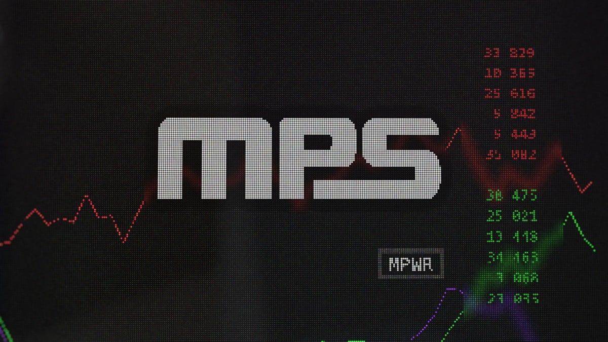 MPS logo against stock exchange background.