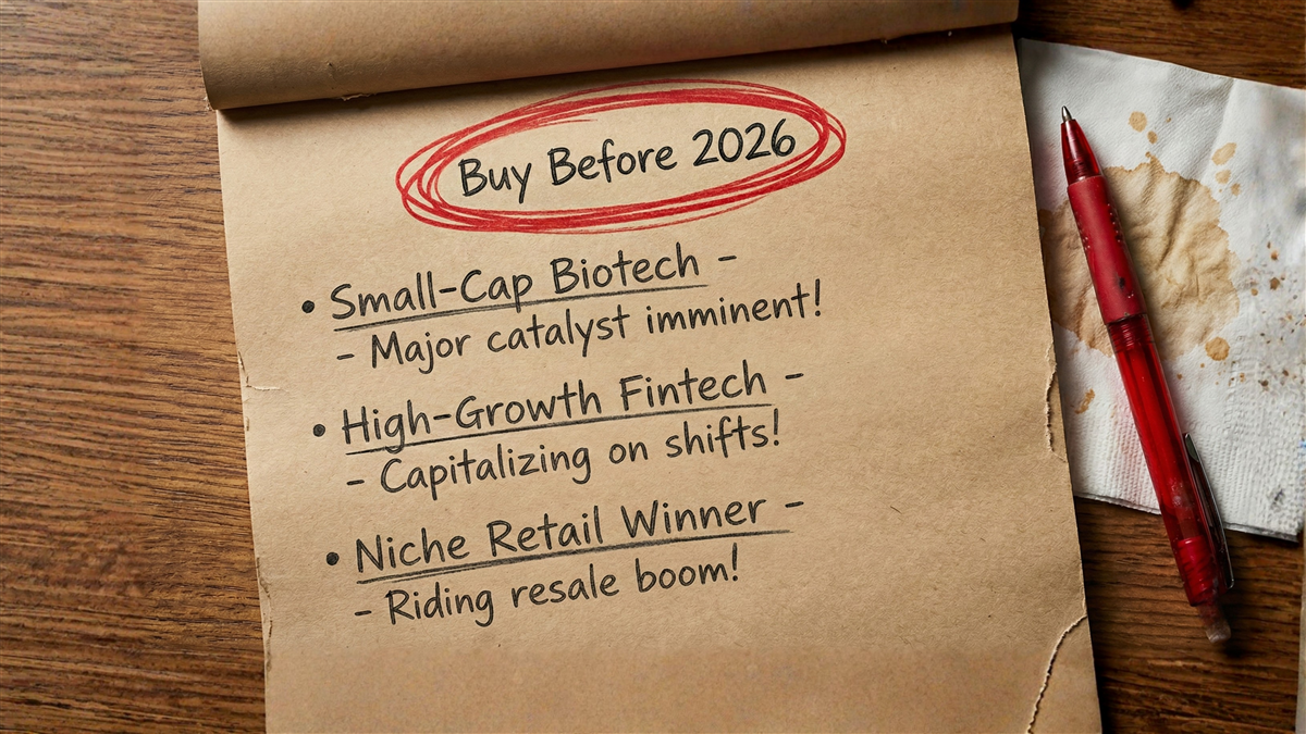 Notepad lists small-cap biotech, high-growth fintech, and niche retail stocks to buy before 2026.