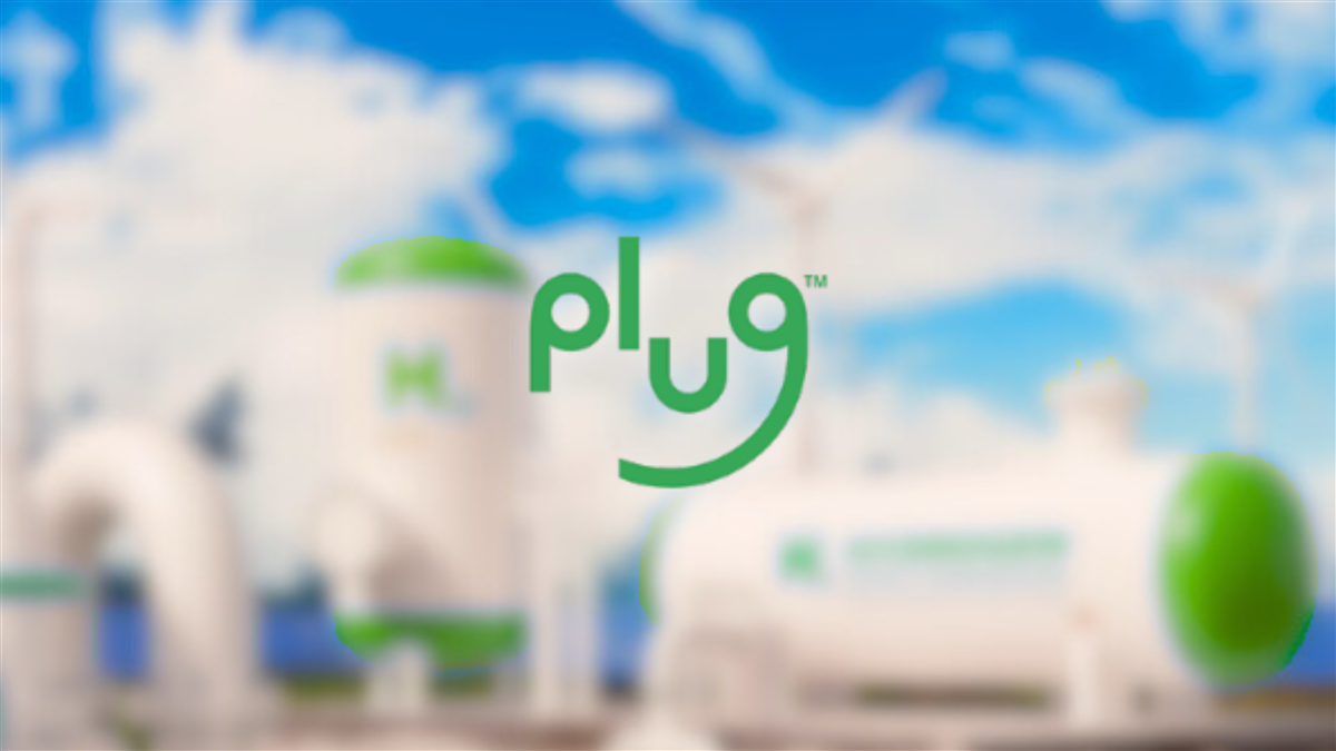 Plug Power logo hydrogen power plant