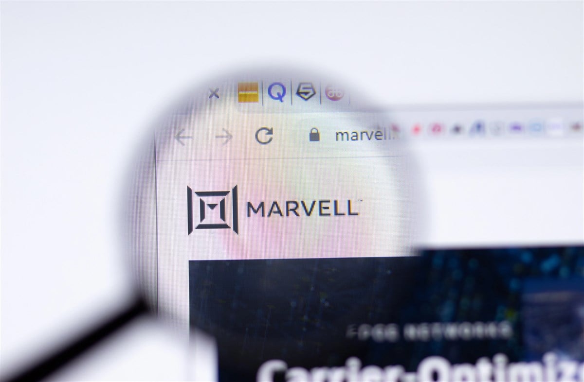 marvell website page with logo close-up