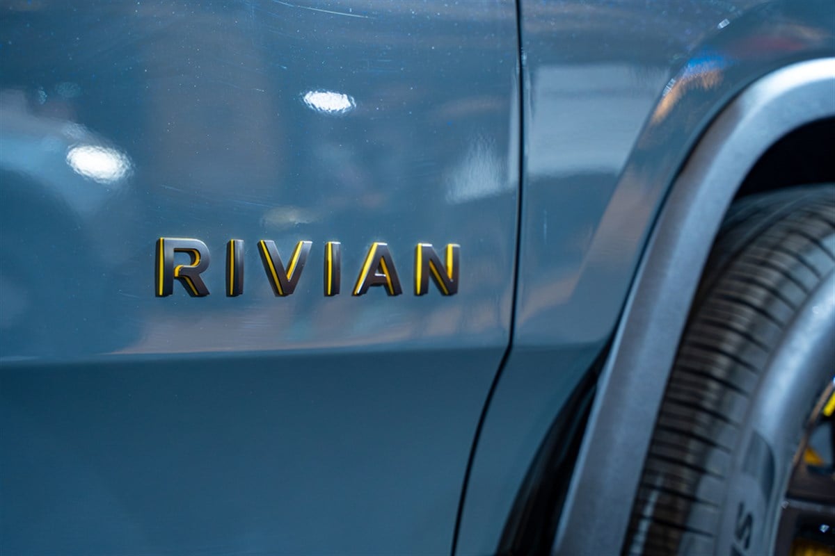 Rivian R2 automobile at the 2025 Canadian International AutoShow. Toronto, Canada - February 14, 2025.