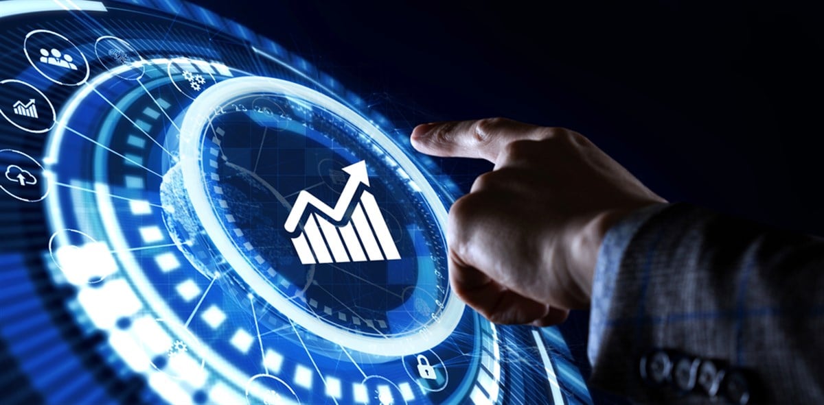 Business, Technology, Internet and network concept. Financial Graph. Stock Market chart. Forex Investment. - stock image