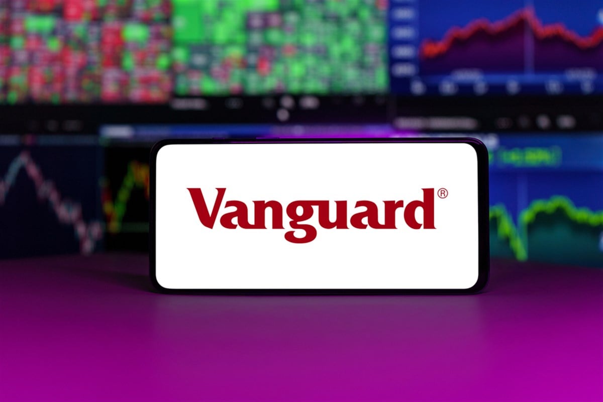 Vanguard Logo on cellphone