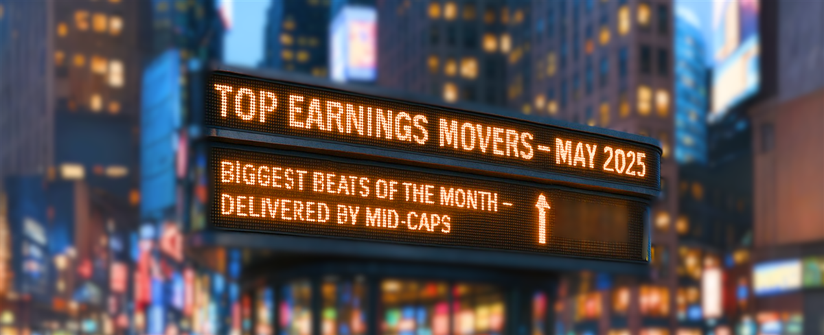 Top Earnings Movers May 2025 Mid-Caps blurred - This image is an original composition by MarketBeat using licensed and editorial elements. Not for redistribution or reuse.