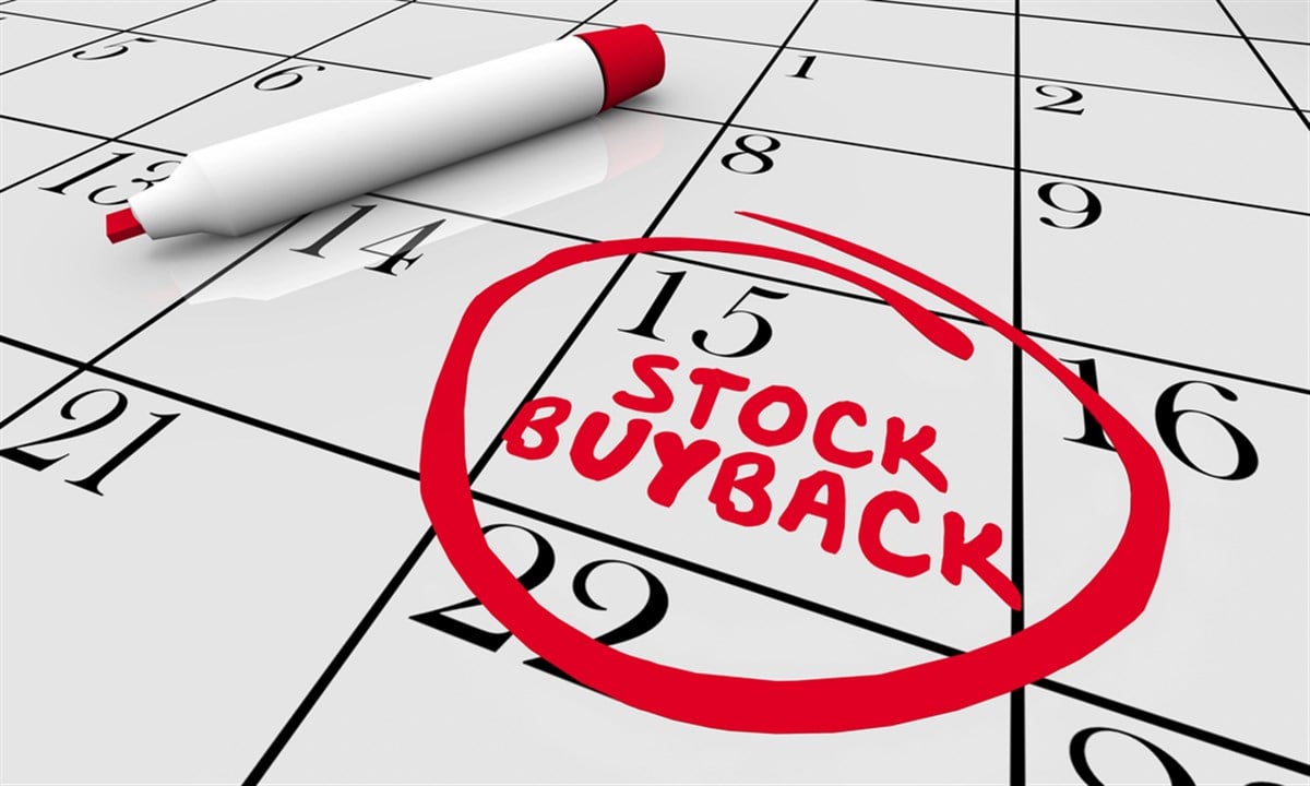 Stock Buyback Day Calendar Date Circled 3d Illustration — Photo