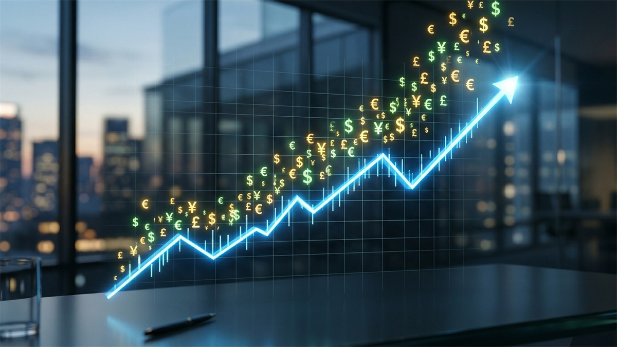 Equinix-style data center growth visual with rising financial trend, symbolizing resilience in a high-interest-rate environment.