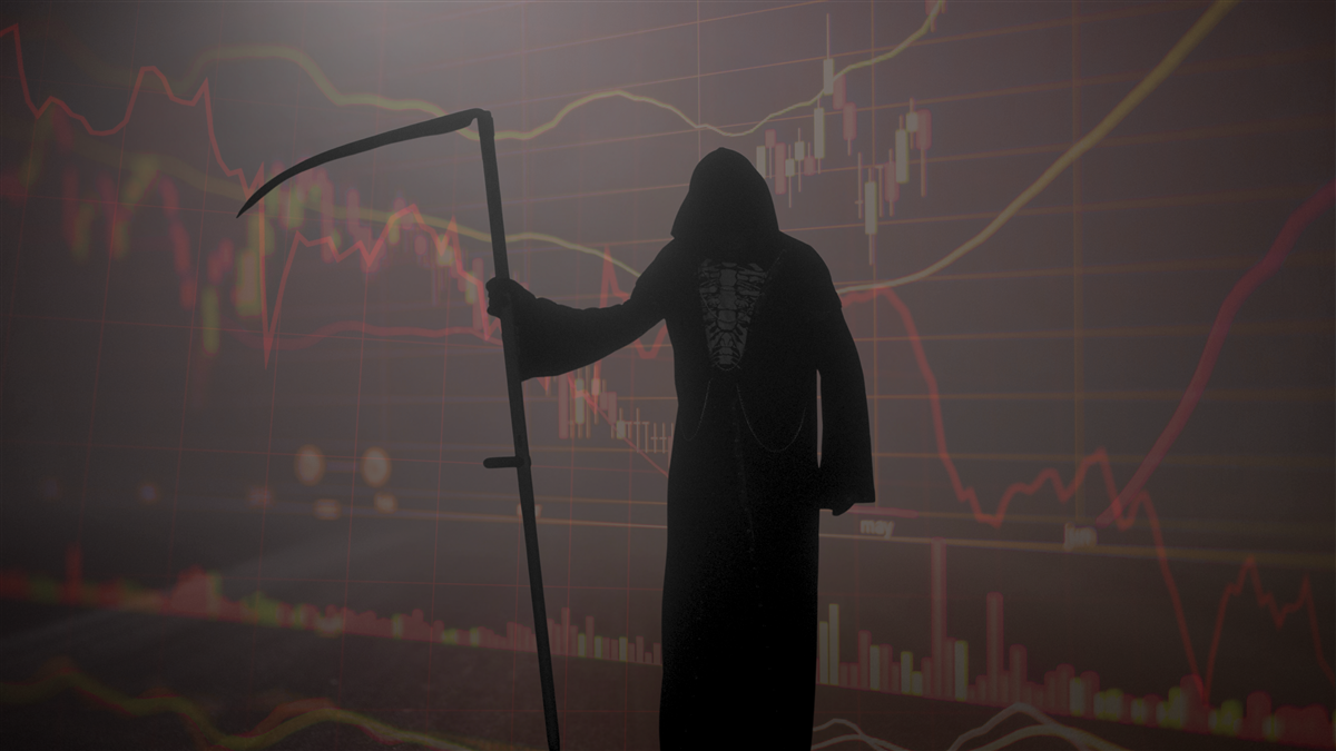 Death Cross Stock Chart Grim Reaper