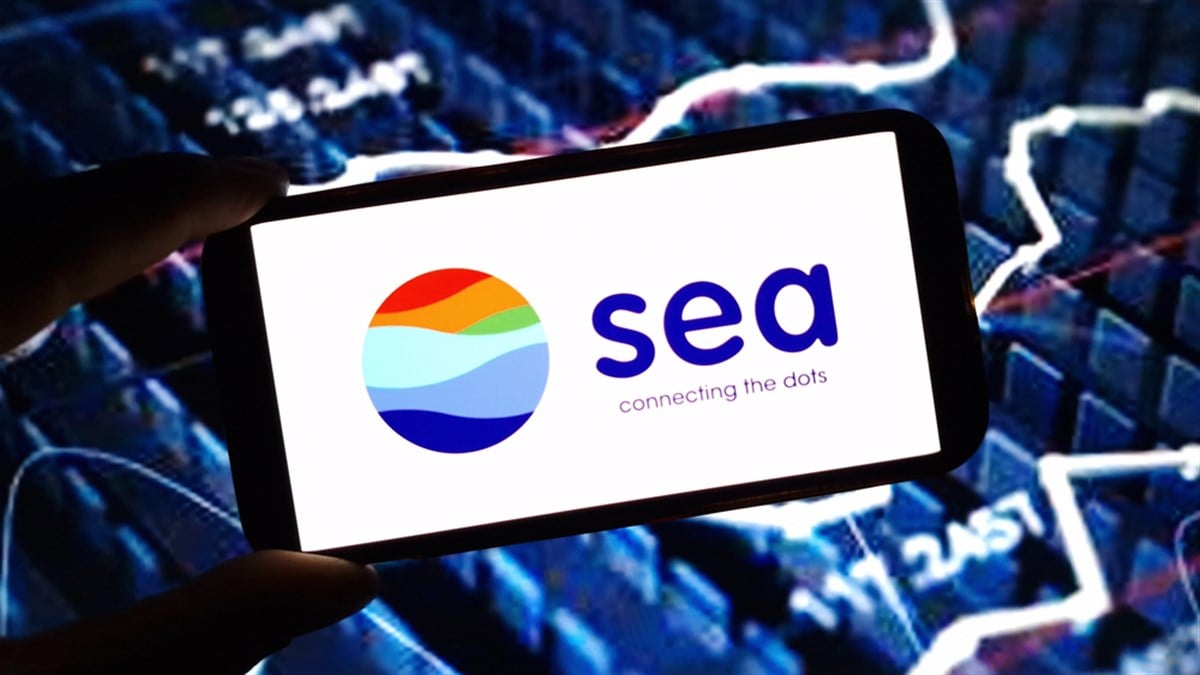 SEA company logo on mobile phone.