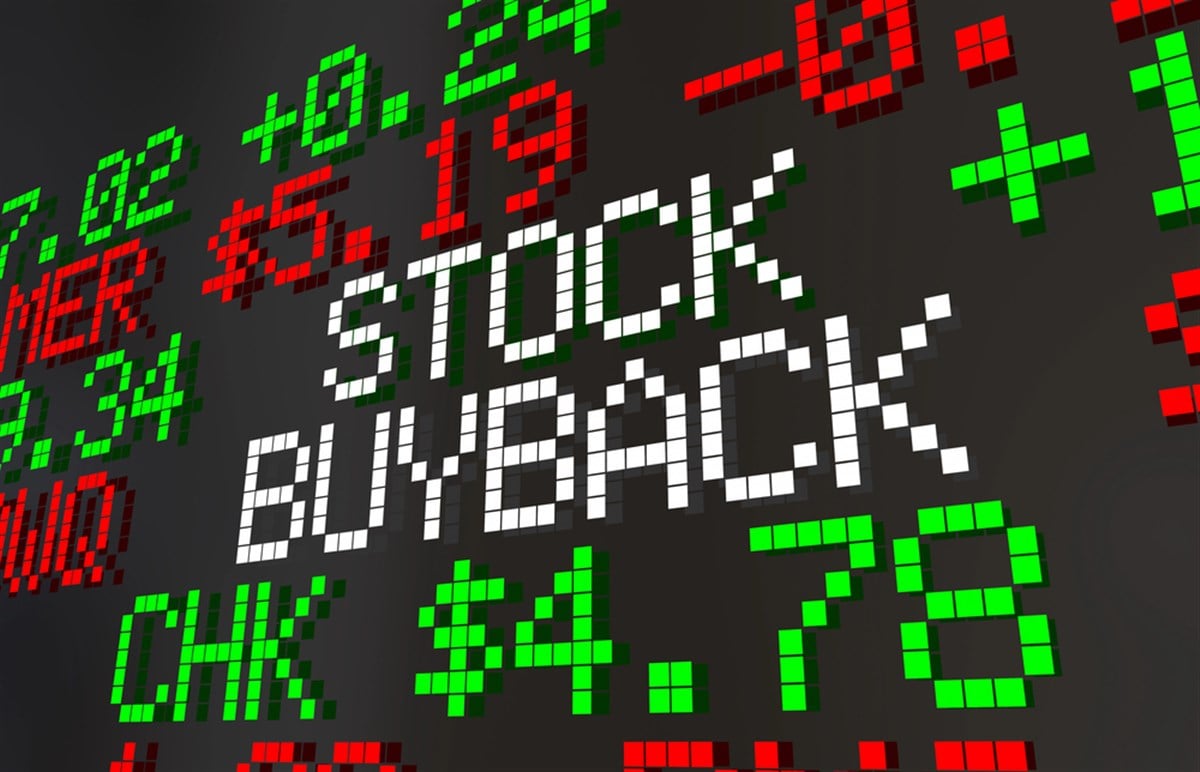 stock buybacks ticker board
