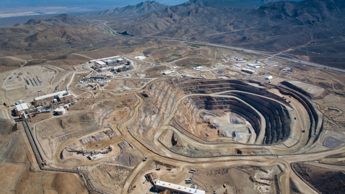 Aerial view of Rare Earth Metals mine.