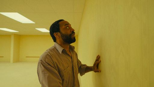 This image released by A24 shows Chiwetel Ejiofor in a scene from "Backrooms." (A24 via AP)