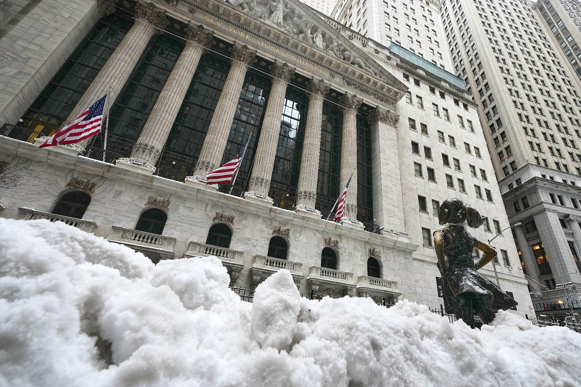 Financial Markets Wall Street Winter Weather