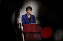 Japan's Prime Minister Sanae Takaichi, leader of the ruling Liberal Democratic Party (LDP), speaks during her press conference Monday, Feb. 9, 2026 in Tokyo. (Franck Robichon/Pool Photo via AP)