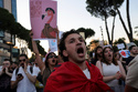 Protesters take part in a rally in Tirana, Albania, Tuesday, June 9, 2026, against the construction of a massive coastal development project linked to Jared Kushner and Ivanka Trump at Narta lagoon area, western Albania. (AP Photo/Hameraldi Agolli)