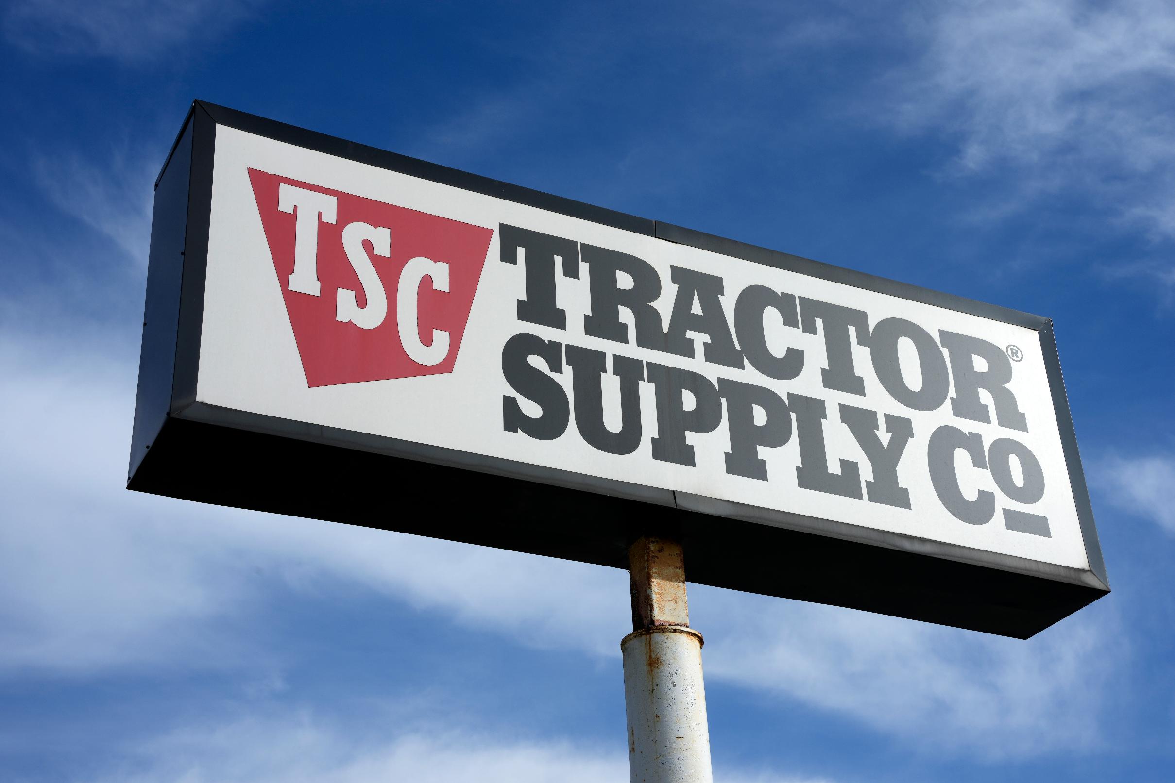 FILE - A Tractor Supply Company sign is pictured in Pittsburgh, Feb. 2, 2023. The company announced Thursday, June 27, 2024, that it is ending an array of corporate diversity and climate efforts, after weeks of conservative backlash against the rural retailer have piled up online. (AP Photo/Gene J. Puskar, File)