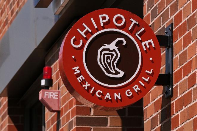 FILE - The Chipotle logo is displayed at a store, Aug. 13, 2025, in Newton, Mass. (AP Photo/Charles Krupa, File)