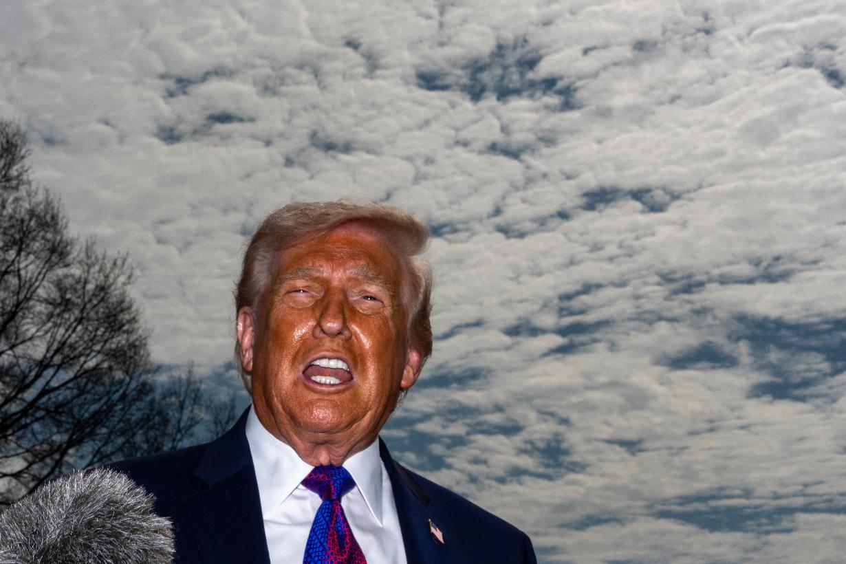 President Donald Trump speaks with reporters before departing on Marine One from the South Lawn of the White House, Wednesday, March 11, 2026, in Washington. (AP Photo/Alex Brandon)