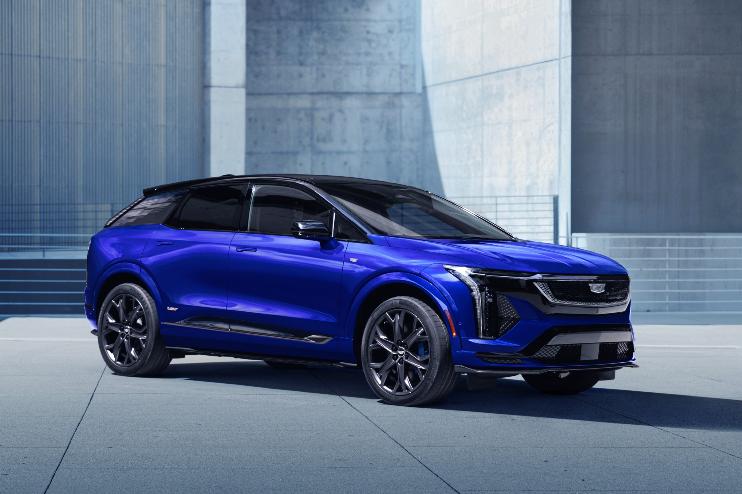 This photo provided by Cadillac shows the 2026 Optiq. The Optiq is comfortable and easy to drive, and it offers more than 300 miles, as verified in the Edmunds EV Range Test. (Courtesy of General Motors via AP)