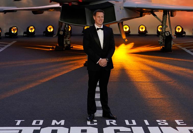 FILE - Producer David Ellison poses for the media during the 'Top Gun Maverick' UK premiere at a central London cinema, on May 19, 2022. (AP Photo/Alberto Pezzali, File)