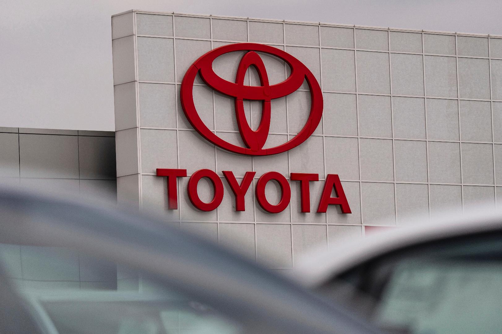 FILE - A Toyota logo is seen at a dealership in El Monte, Calif., Thursday, March 27, 2025. (AP Photo/Jae C. Hong, File)
