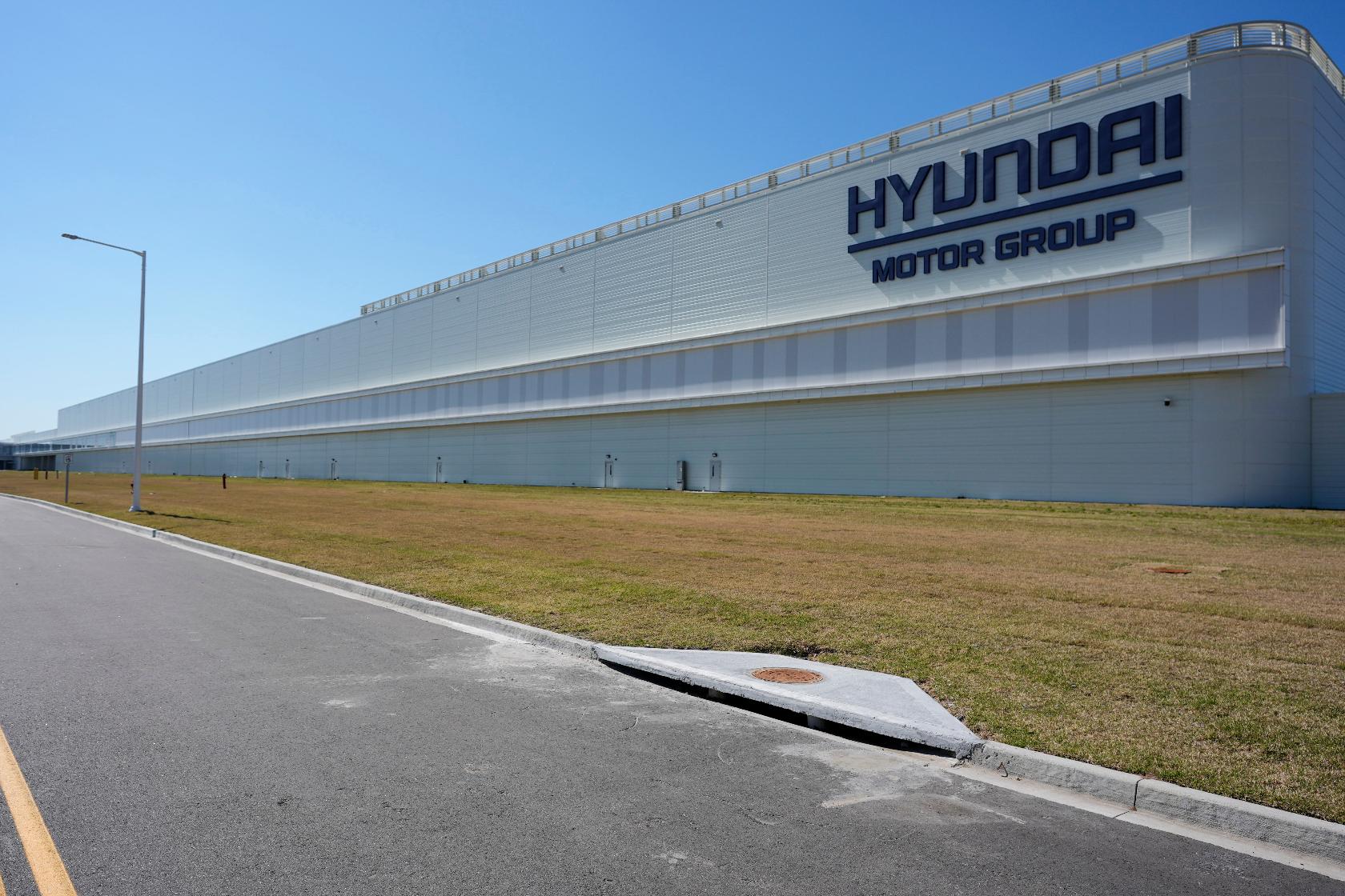FILE - The Hyundai Motor Group Metaplant America is seen on March 26, 2025, in Ellabell, Ga. (AP Photo/Mike Stewart, File)