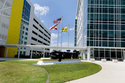 Spirit Airlines headquarters in Dania Beach, Fla., is shown on Friday, May 1, 2026. (Mike Stocker /South Florida Sun-Sentinel via AP)