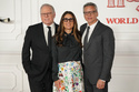 David Zaslav, from left, Pamela Abdy and Michael De Luca arrive at the premiere of "Wuthering Heights" on Wednesday, Jan. 28, 2026, at the TCL Chinese Theatre in Los Angeles. (Photo by Jordan Strauss/Invision/AP)