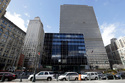 FILE - The United States Court of International Trade is seen in front of the Jacob K. Javits Federal building in this, March 18, 2015 photo, in New York. (AP Photo/Mary Altaffer, file)