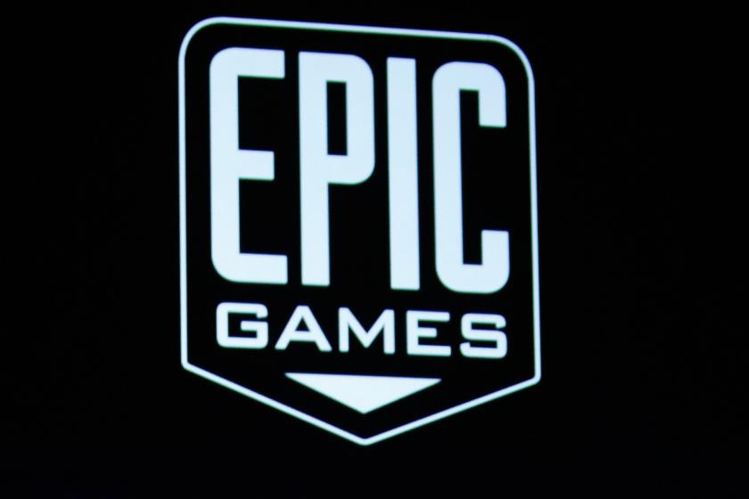 FILE - The Epic Games logo is seen in San Francisco on Sept. 1, 2010. (AP Photo/Paul Sakuma, File)