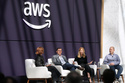 Denise Dresser, chief revenue officer of OpenAI, second right, speaks on stage with Julia White, vice president & chief marketing officer, AWS, from left, Matt Garman, CEO of AWS, and Anthony Liguori, vice president and distinguished engineer, AWS, at a What's Next with AWS event, Tuesday, April 28, 2026, in San Francisco. (AP Photo/Jeff Chiu)