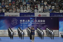 Robots march in for the opening ceremony of The World Humanoid Robot Games held in Beijing, China, Thursday, Aug. 14, 2025. (AP Photo/Ng Han Guan)