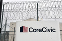 FILE - CoreCivic's shuttered prison, the Midwest Regional Reception Center, is seen on March 3, 2025, in Leavenworth, Kansas. (AP Photo/Nick Ingram, File)
