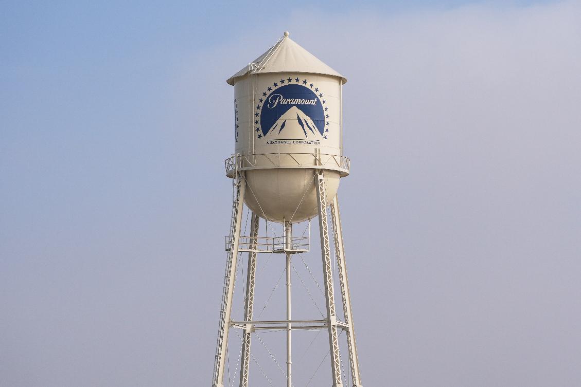 The Paramount Pictures water tower appears in Los Angeles on Dec. 17, 2025.(AP Photo/Jae C. Hong, File)