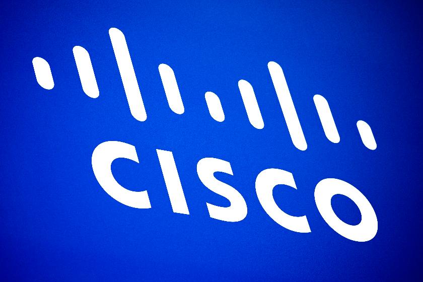 FILE - Cisco logo is seen at the Mobile World Congress 2023 in Barcelona, Spain, March 2, 2023. (AP Photo/Joan Mateu Parra, File)