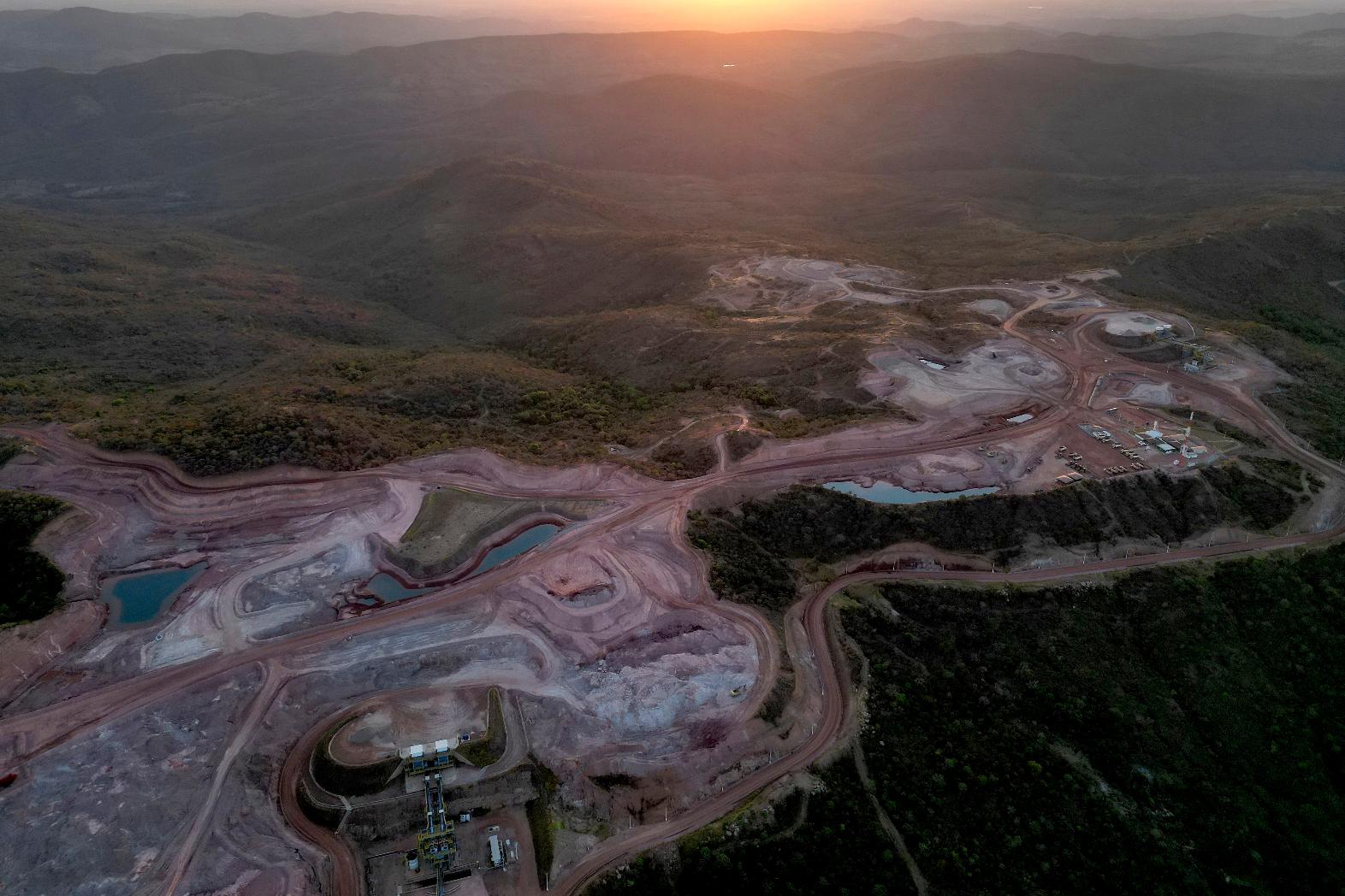 FILE - A mine operated by Serra Verde Mining digs for rare earth elements including neodymium, praseodymium, terbium and dysprosium, which are essential for the production of permanent magnets, in Minacu, Goias state, Brazil, July 28, 2025. (AP Photo/Eraldo Peres, File)
