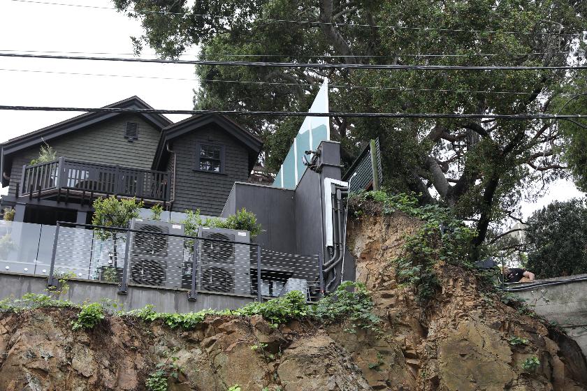 The home of Sam Altman is seen from Chestnut Street in San Francisco on Friday, April 10, 2026. (Lea Suzuki/San Francisco Chronicle via AP)