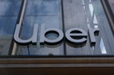 FILE - An Uber sign is displayed at the company's headquarters in San Francisco, Monday, Sept. 12, 2022. (AP Photo/Jeff Chiu, File)