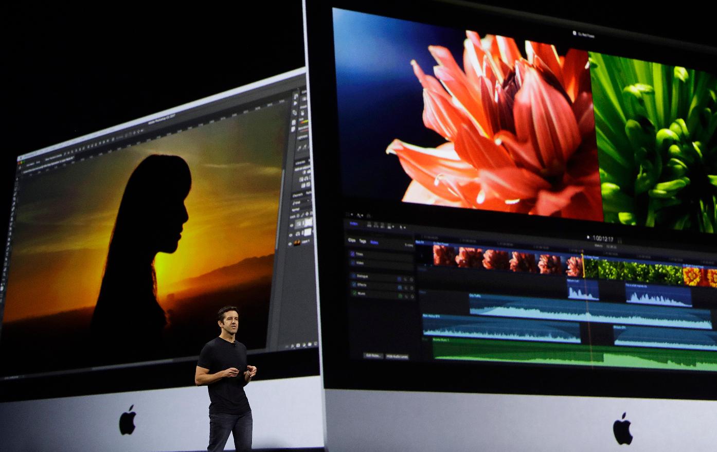 FILE - Apple's John Ternus speaks during an announcement of new products at the Apple Worldwide Developers Conference in San Jose, Calif., Monday, June 5, 2017. (AP Photo/Marcio Jose Sanchez, File)