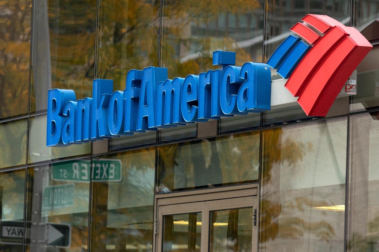 FILE - The Bank of America logo is seen on a branch office, Oct. 14, 2022, in Boston. (AP Photo/Michael Dwyer, File)
