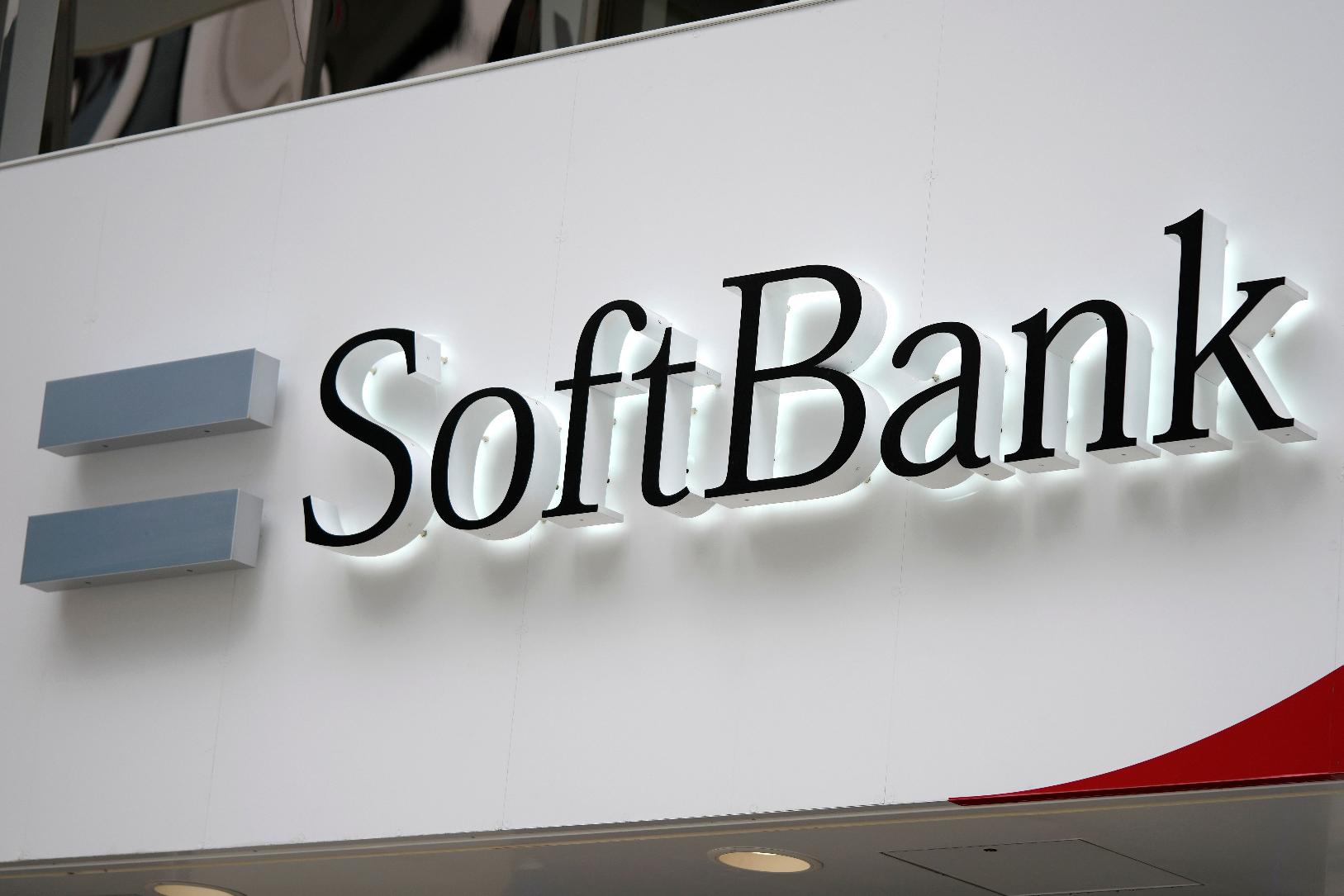 FILE - The logo of SoftBank Corp. is seen at its shop in Tokyo, April 21, 2022. (AP Photo/Shuji Kajiyama)
