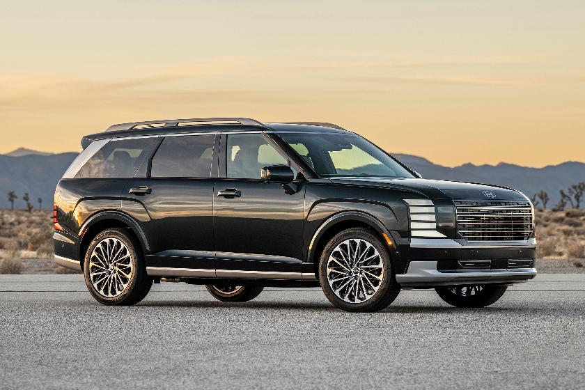 This photo provided by Hyundai shows the new 2026 Palisade, an affordable three-row SUV with a surprisingly upscale look inside and out. (Drew Phillips/Hyundai Motor America via AP)