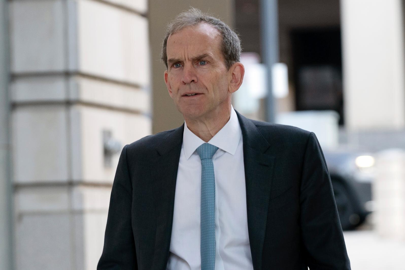 Kent Walker, President of Global Affairs and Chief legal officer of Alphabet Inc., arrives at federal courthouse, Tuesday, Sept. 12, 2023 in Washington. Google will confront a threat to its dominant search engine beginning Tuesday when federal regulators launch an attempt to dismantle its internet empire in the biggest U.S. antitrust trial in a quarter century. (AP Photo/Jose Luis Magana)