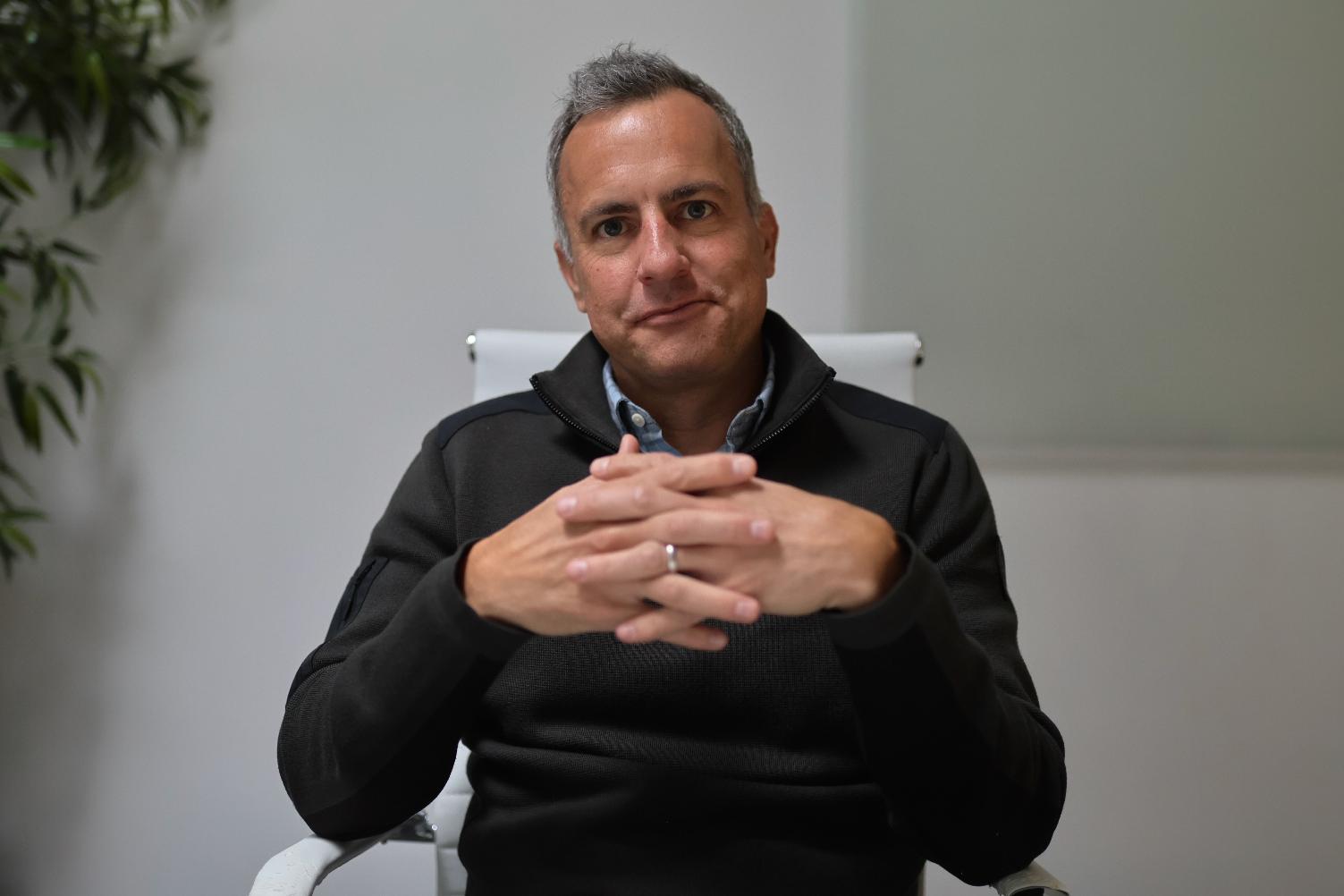 Colin Hathaway poses for a portrait in his office, Friday, Feb. 20, 2026, in Seattle. (AP Photo/Cedar Attanasio)