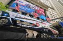 A Global Medical Response helicopter sits in front of the New York Stock Exchange before the planned IPO of GMR Solutions, Inc., Wednesday, May 13, 2026. (AP Photo/Richard Drew)