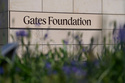 FILE - The Gates Foundation campus sign is seen April 30, 2025, in Seattle. (AP Photo/Lindsey Wasson, File)