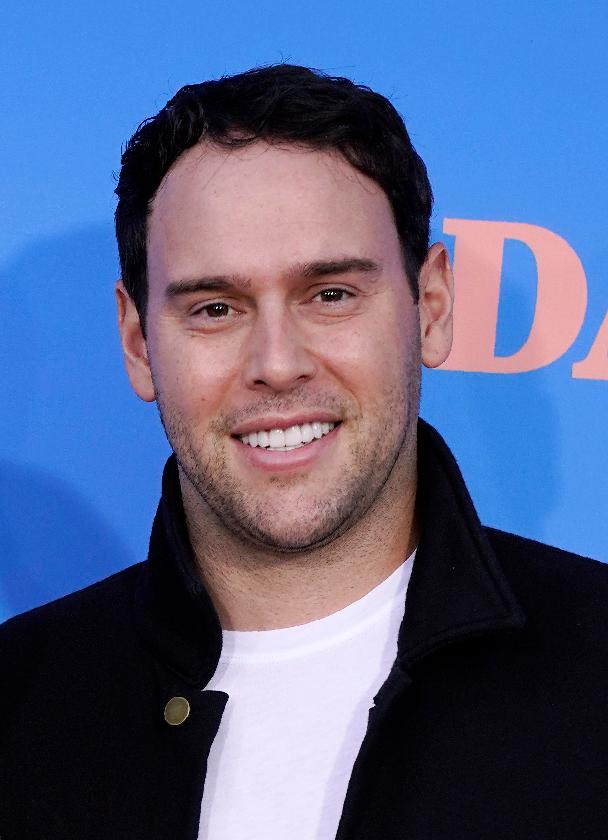 FILE - Executive producer Scooter Braun poses at the season two premiere of the FXX series "Dave" on June 10, 2021, in Los Angeles. Braun, one of the most recognizable names in the music business known for representing artists like Justin Bieber and Ariana Grande, will no longer work as a music manager. (AP Photo/Chris Pizzello, File)