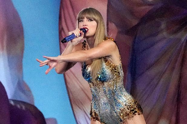 FILE - Taylor Swift performs during "The Eras Tour" at SoFi Stadium in Los Angeles on Aug. 7, 2023. (AP Photo/Chris Pizzello, File)