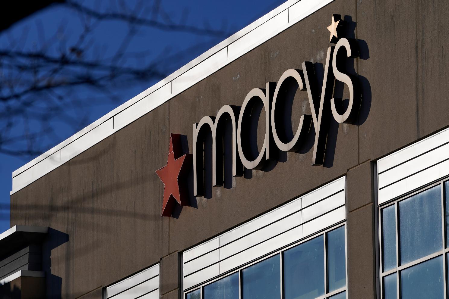The Macy's logo is seen Feb. 22, 2021, in Charlotte, N.C. (AP Photo/Chris Carlson)