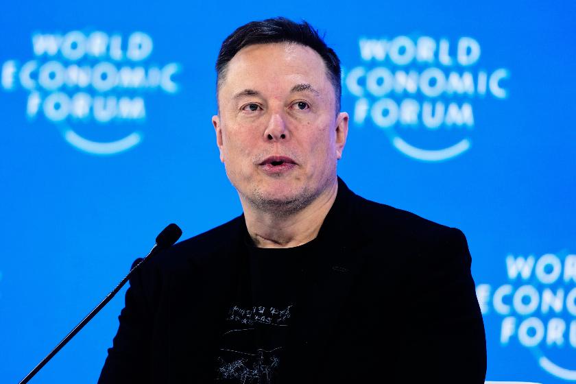 FILE - Elon Musk attends the annual meeting of the World Economic Forum in Davos, Switzerland, Jan. 22, 2026. (AP Photo/Markus Schreiber, File)
