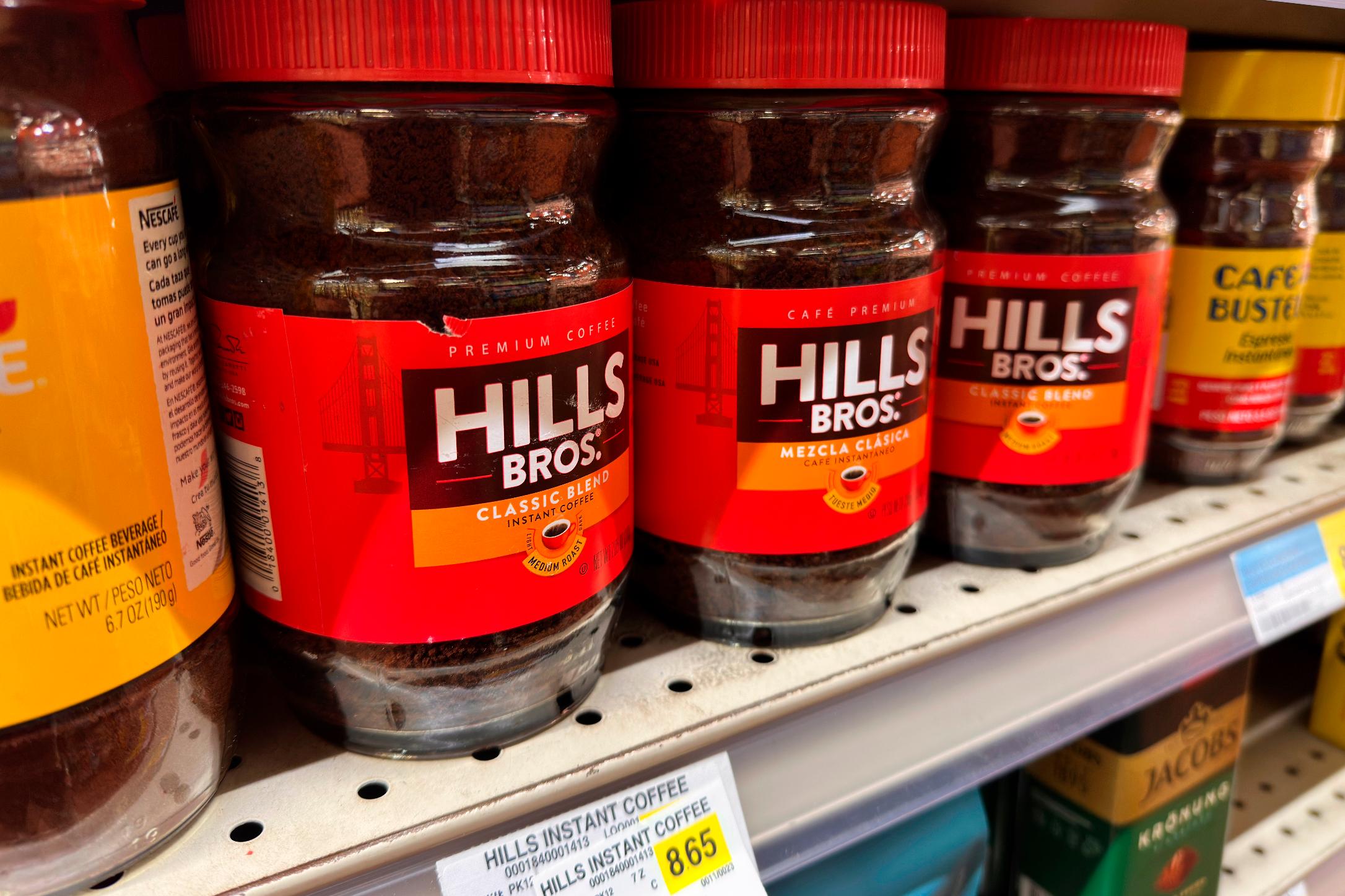 Coffee is displayed for sale at a grocery store Wednesday, April 29, 2026, in Chicago. (AP Photo/Erin Hooley)
